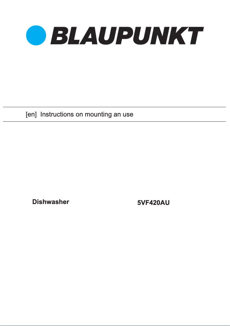 Page 1 de la notice Manuel utilisateur Blaupunkt 5VF420AU