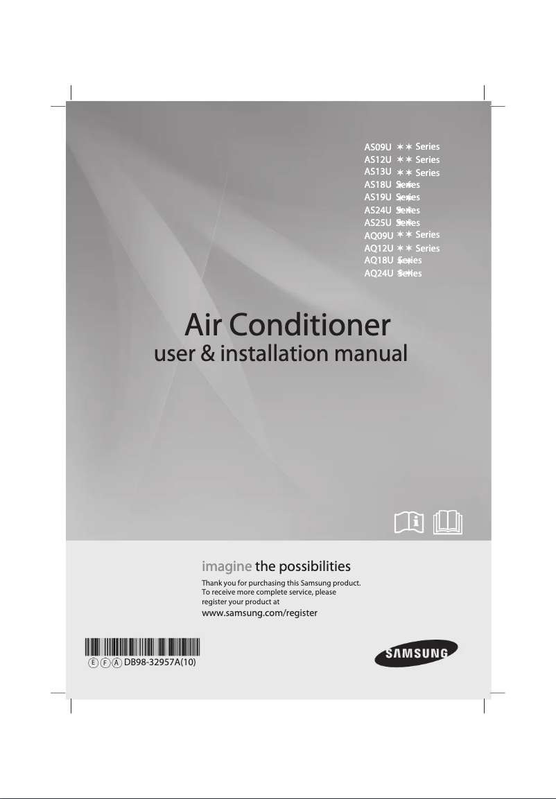 Page 1 de la notice Manuel utilisateur Samsung AS09UUPN