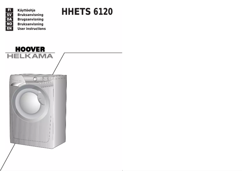 Page n°1 - Manuel utilisateur Hoover-Helkama HHETS 6120