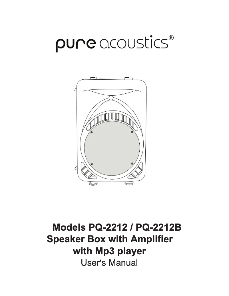 Image de la première page du manuel de l'appareil PQ-2212