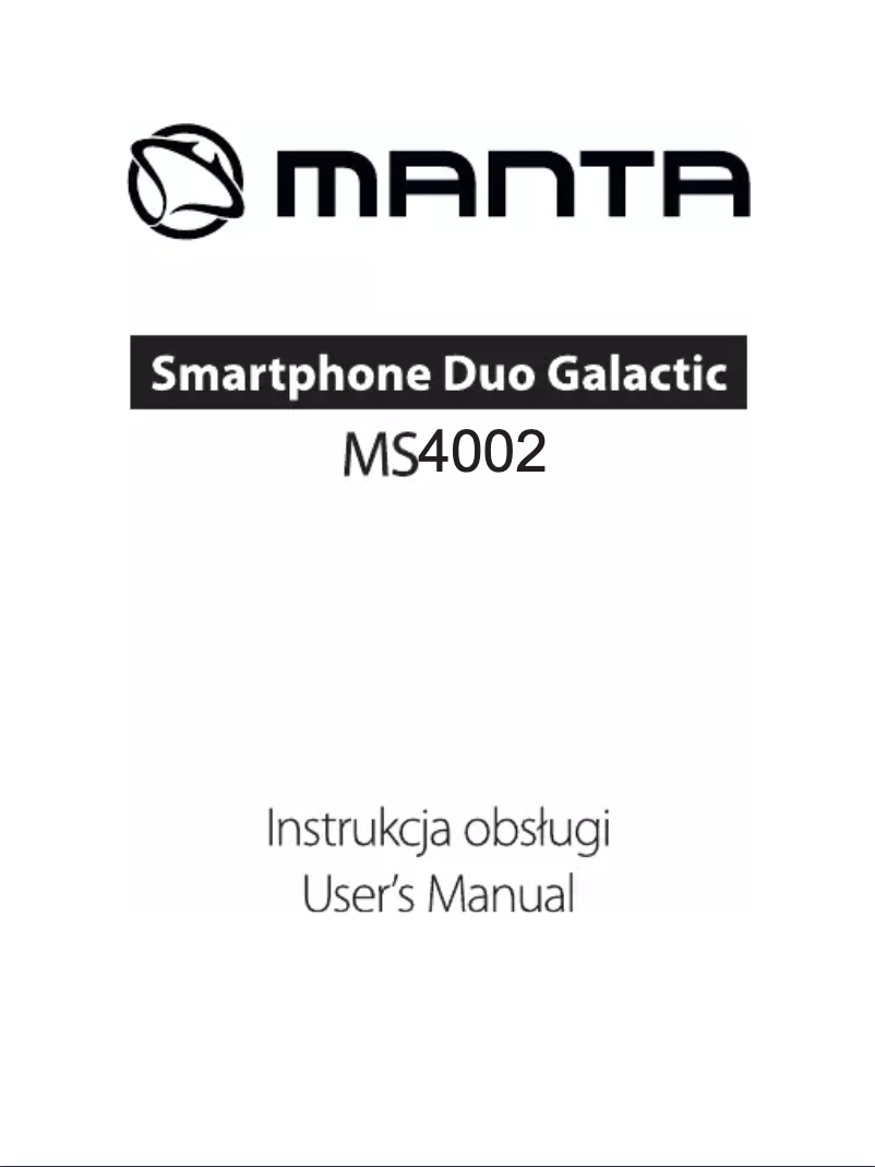 Page n°1 - Manuel utilisateur Manta MS4002