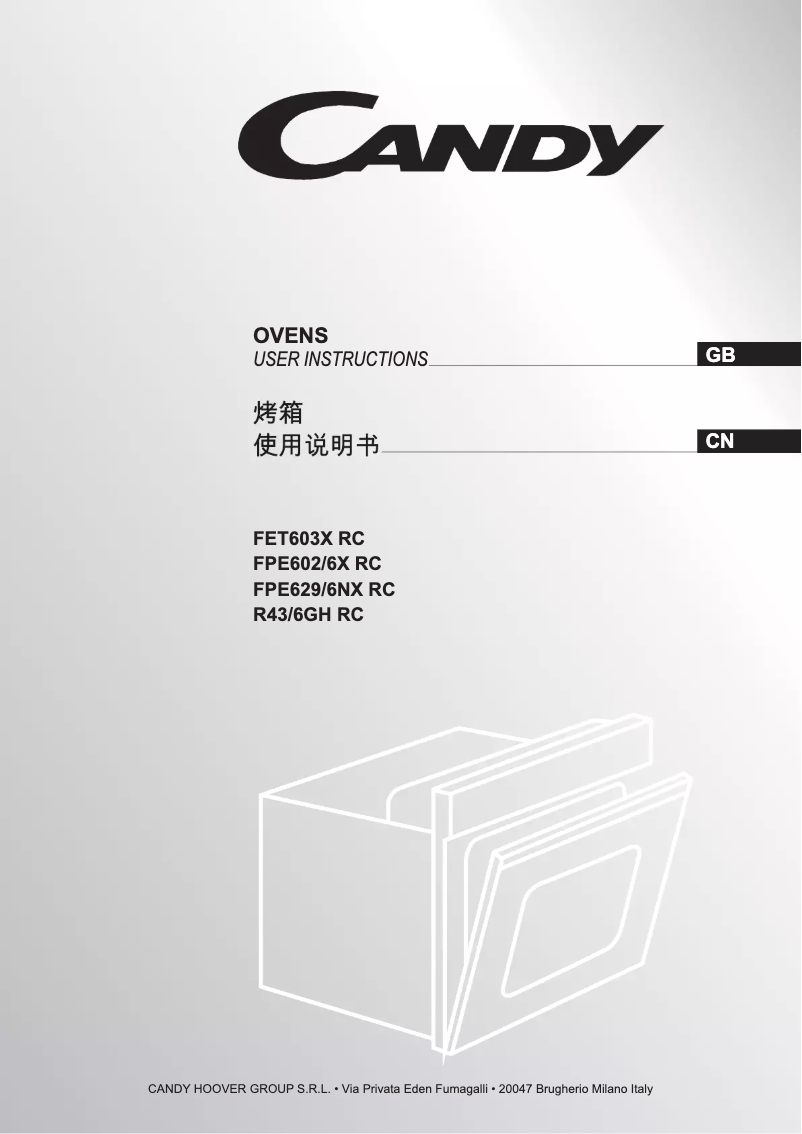Page n°1 - Manuel utilisateur Candy R 43/6GH RC