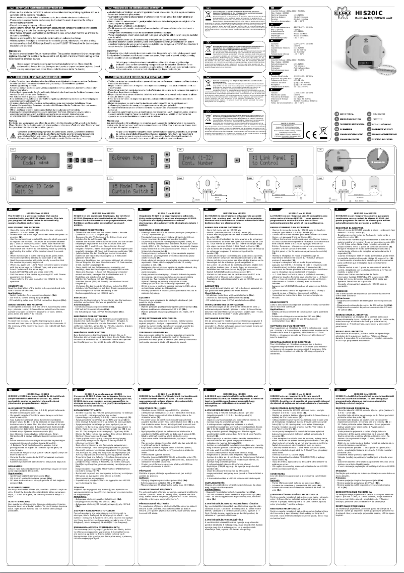 Página 1 del manual Manual de usuario Elro HIS20IC