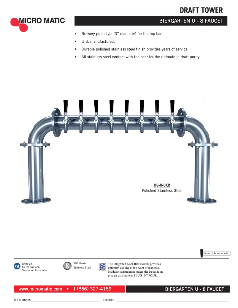 Page 1 de la notice Manuel utilisateur Micro Matic BG-U-8KR