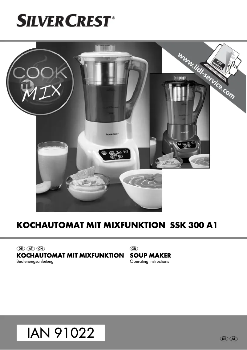 Page 1 de la notice Manuel utilisateur SilverCrest Cook 'n' Mix SSK 300 A1