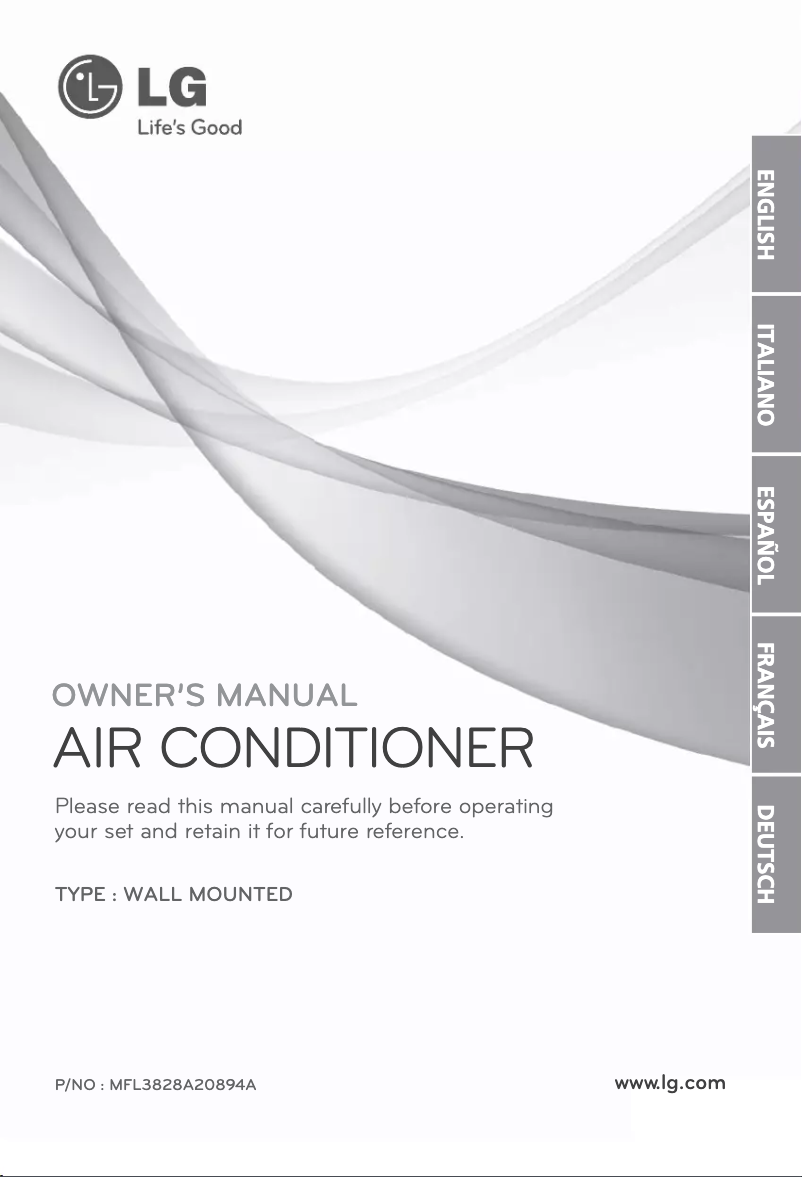 Page n°1 - Manuel utilisateur LG ASNW1264DH0