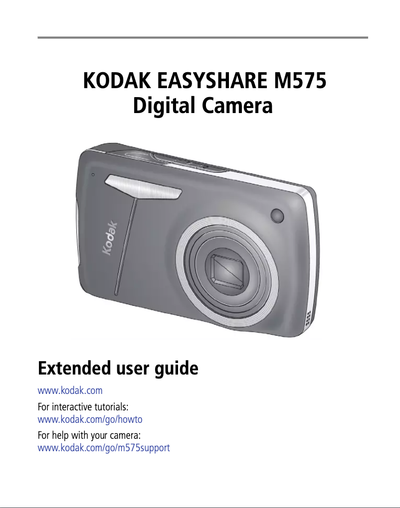 Page 1 de la notice Manuel utilisateur Kodak EasyShare M575
