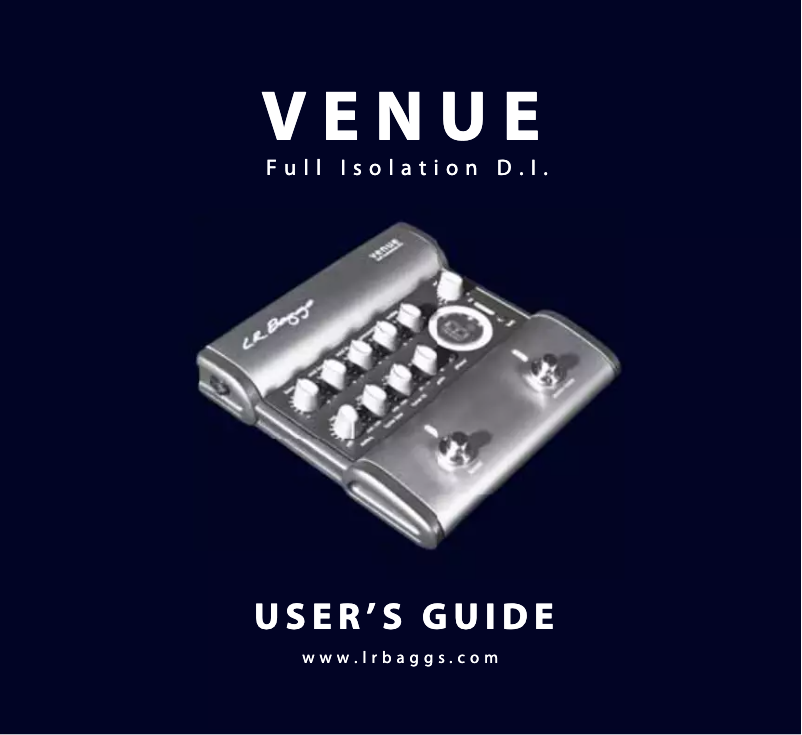 Page 1 de la notice Manuel utilisateur L.R.Baggs Venue