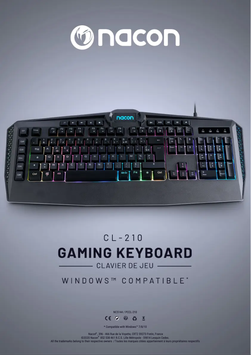 First page image of the manual for CL-210