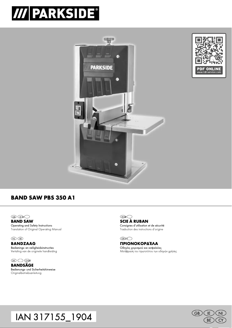 Page 1 de la notice Manuel utilisateur Parkside PBS 350 A1