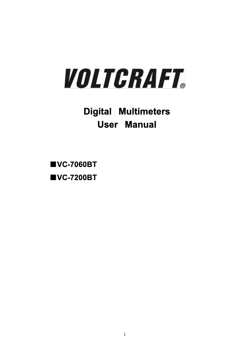 Page 1 de la notice Manuel utilisateur Voltcraft VC-7055BT