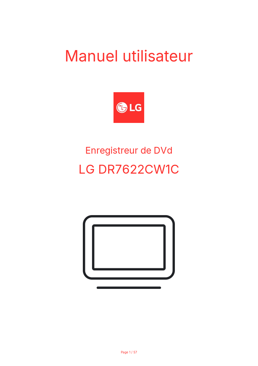Image de la première page du manuel de l'appareil DR7622CW1C