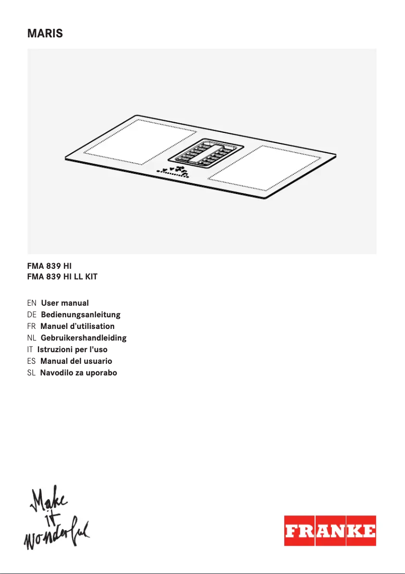 Page 1 de la notice Manuel utilisateur Franke Maris FMA 839 HI