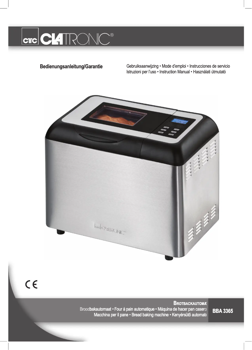 Page 1 de la notice Manuel utilisateur Clatronic BBA 3365