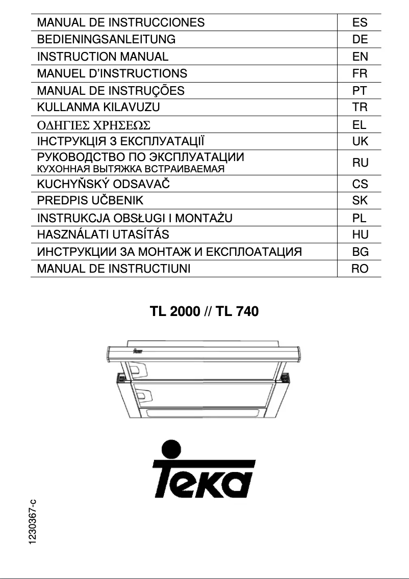 Page 1 de la notice Manuel utilisateur Teka TL 740