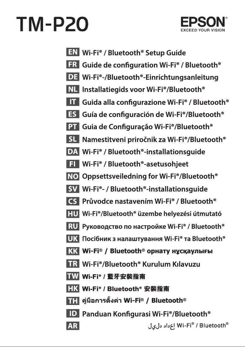 Page n°1 - Guide d'installation Epson TM-P20