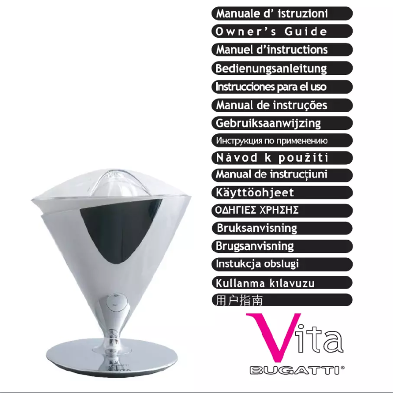 Image de la première page du manuel de l'appareil Vita