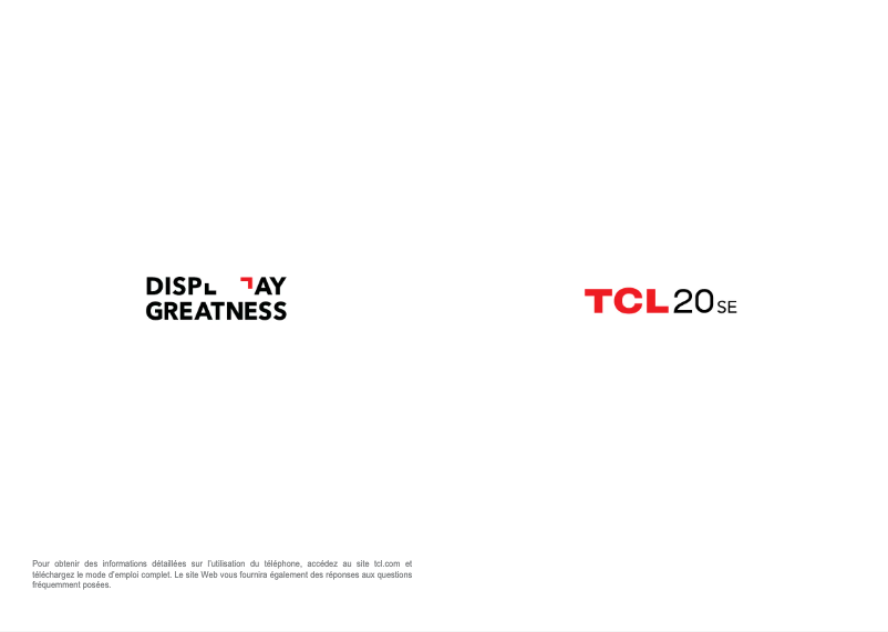 Page n°1 - Manuel utilisateur TCL 20 SE