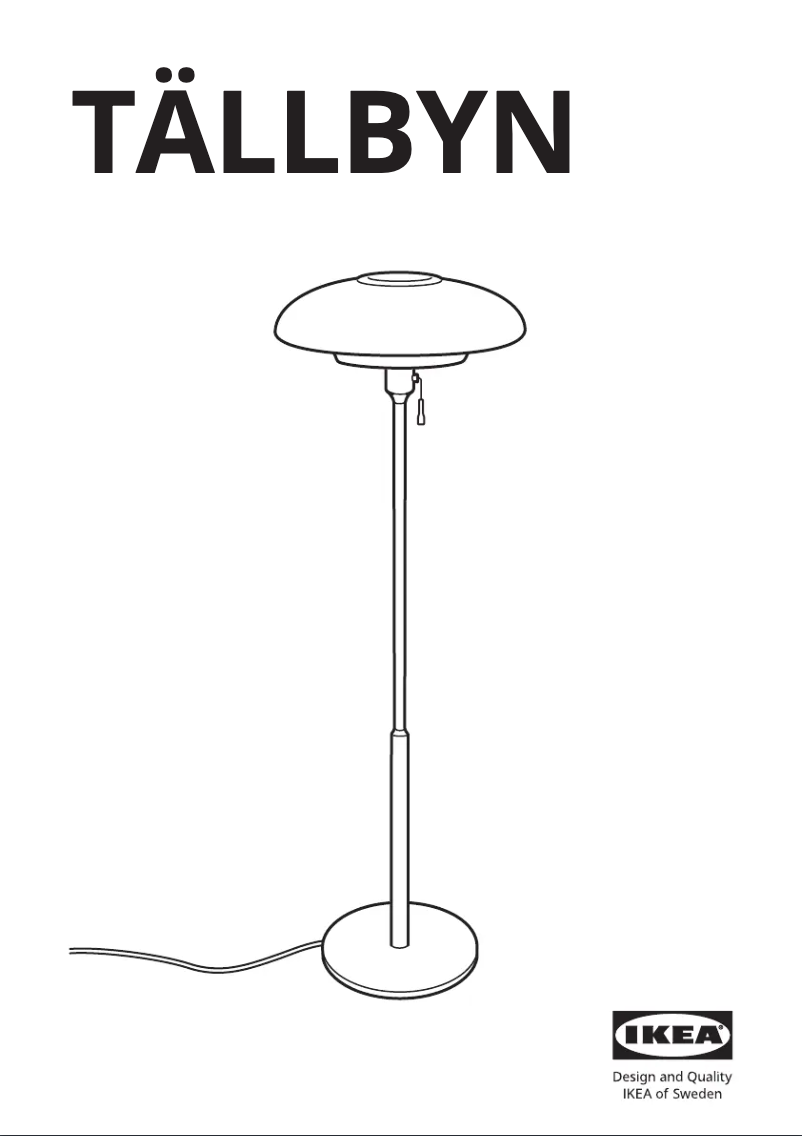 Image de la première page du manuel de l'appareil TÄLLBYN 304.377.50