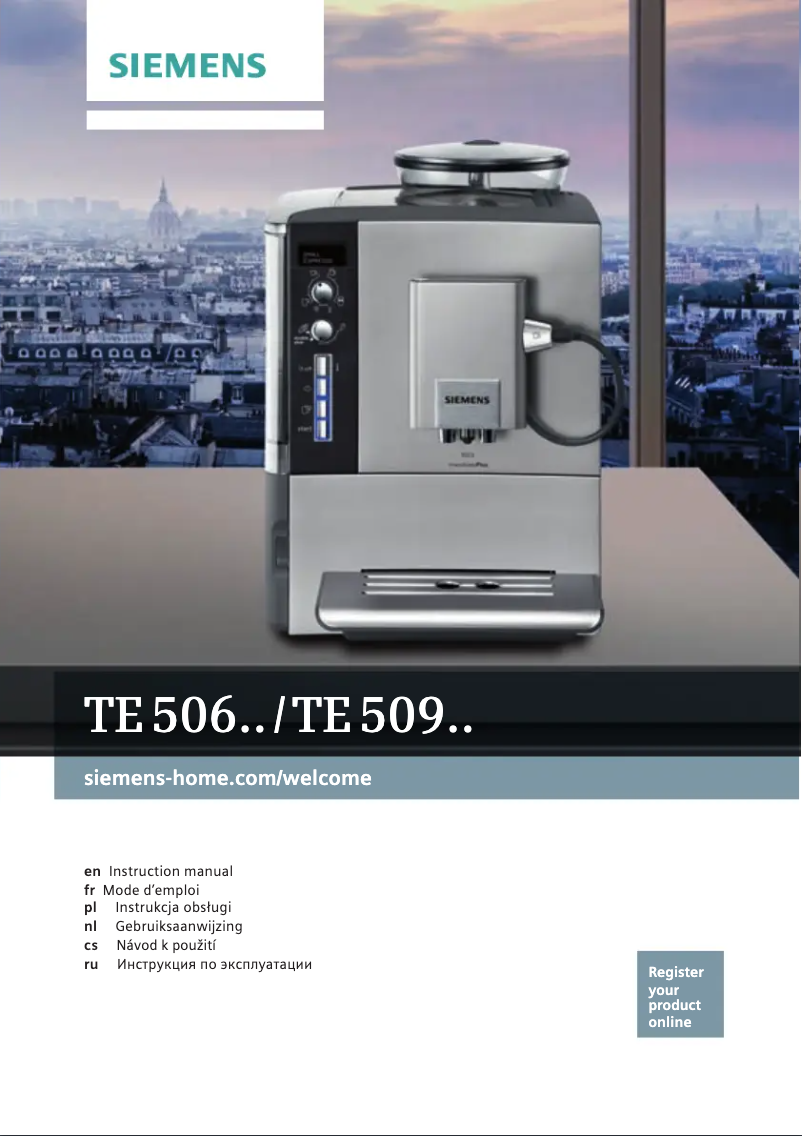Page n°1 - Manuel d'utilisation et d'entretien Siemens TE509201RW