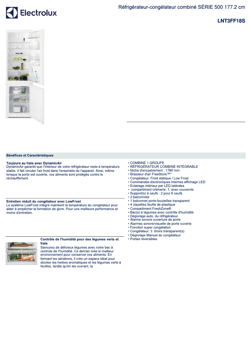 Imagen de la primera página del manual del dispositivo LNT3FF18S