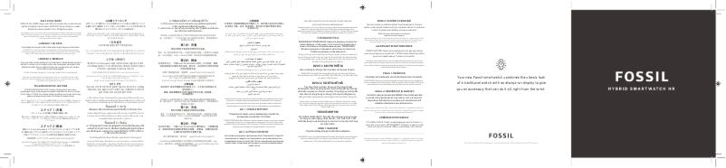 Page 1 de la notice Manuel utilisateur Fossil Collider Hybrid HR