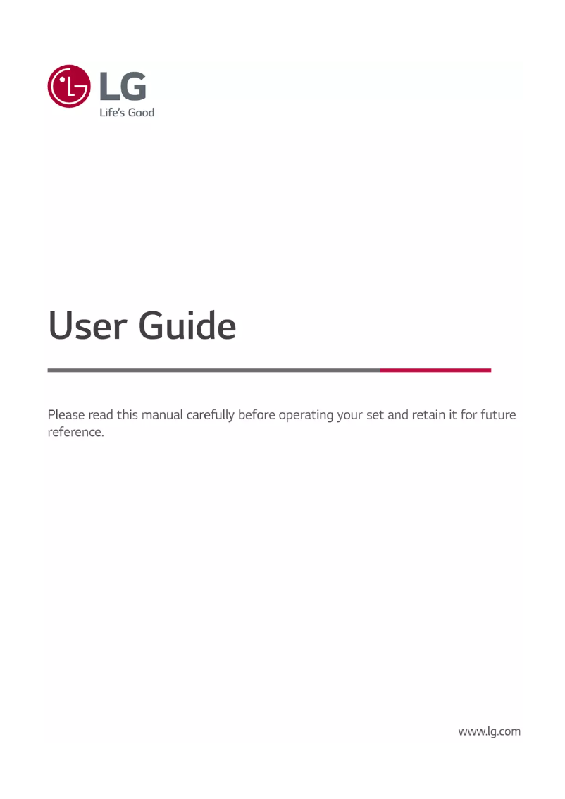 Page 1 de la notice Manuel utilisateur LG 55UP8000PUR