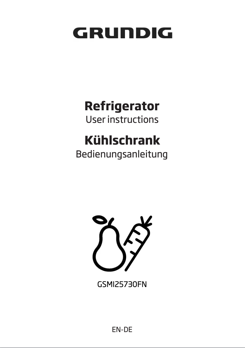 Image de la première page du manuel de l'appareil GSMI25730FN