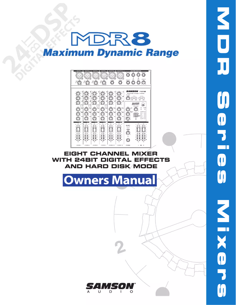 Page n°1 - Manuel utilisateur Samson MDR8