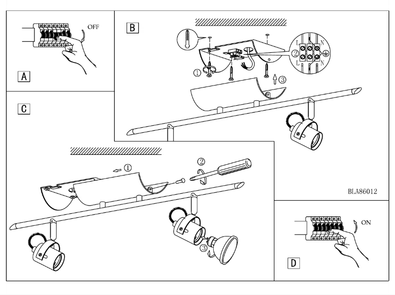 Page 1 de la notice Manuel utilisateur Eglo Tukon