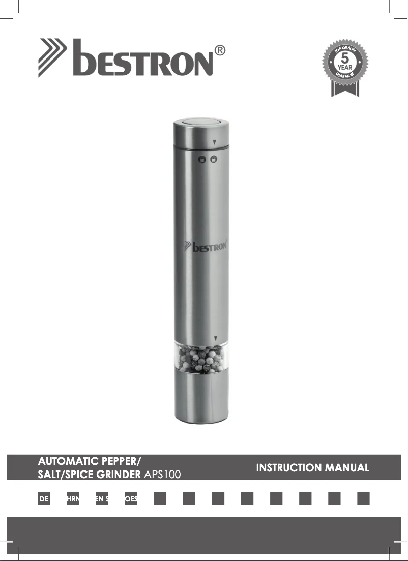 First page image of the manual for APS100CO