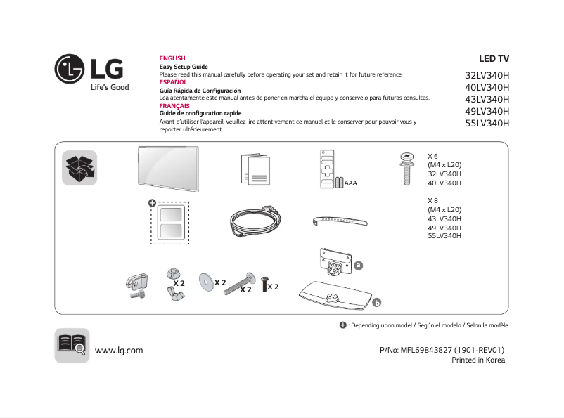 Page n°1 - Manuel utilisateur LG 40LV340H