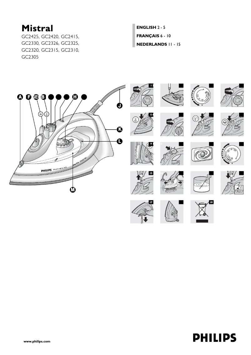Page n°1 - Manuel utilisateur Philips Mistral GC2330