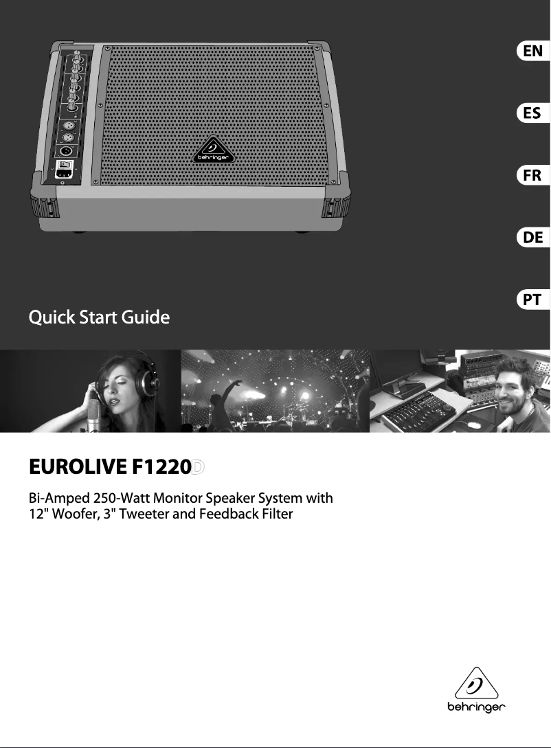 Page n°1 - Guide de démarrage rapide Behringer Eurolive F1220D