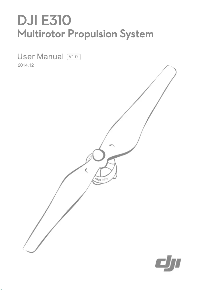 Página 1 del manual Manual de usuario DJI E310