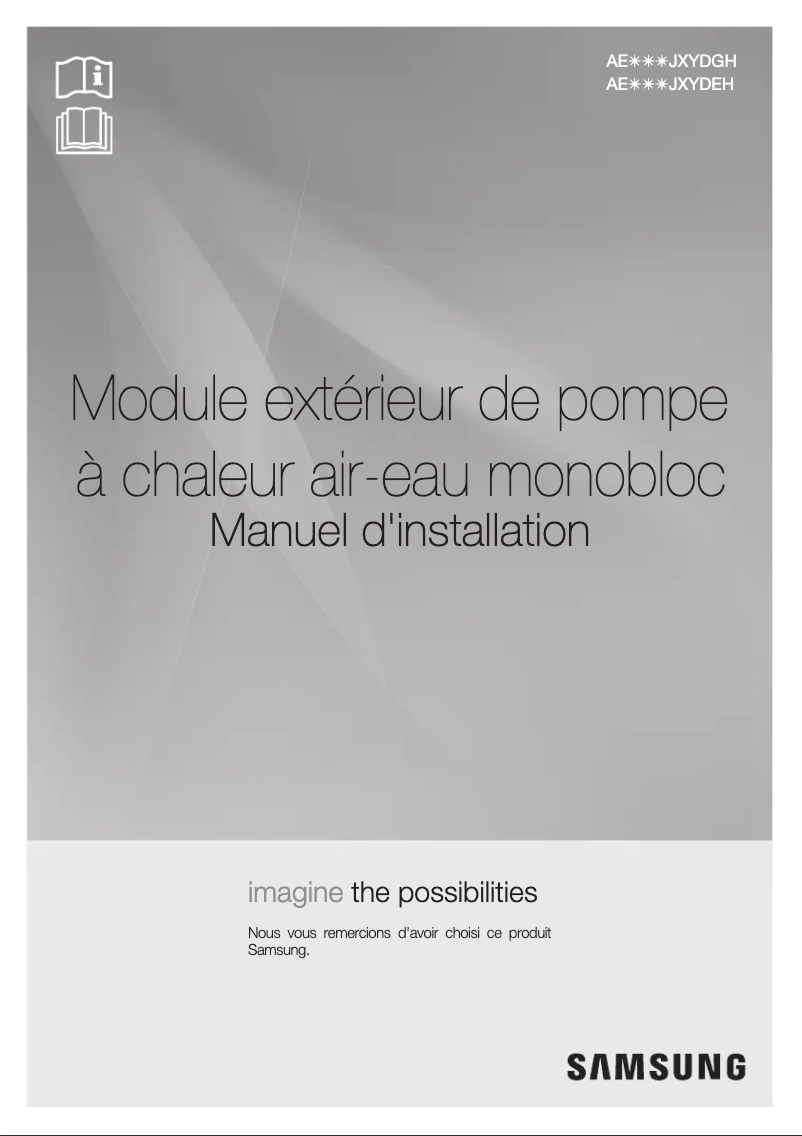 Image de la première page du manuel de l'appareil AE090JXYDEH
