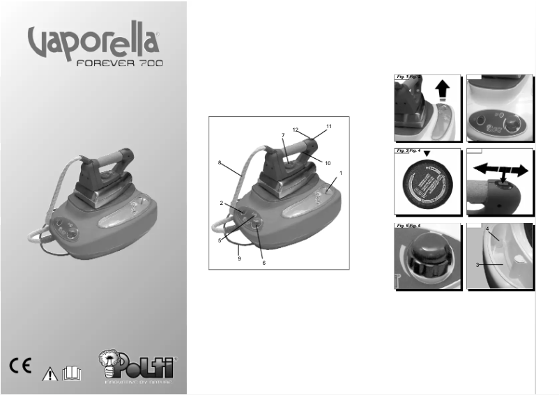 Page 1 de la notice Manuel utilisateur Polti Vaporella Forever 700