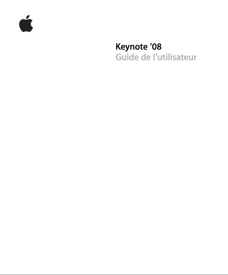 Página 1 del manual Manual de usuario Apple Keynote 08