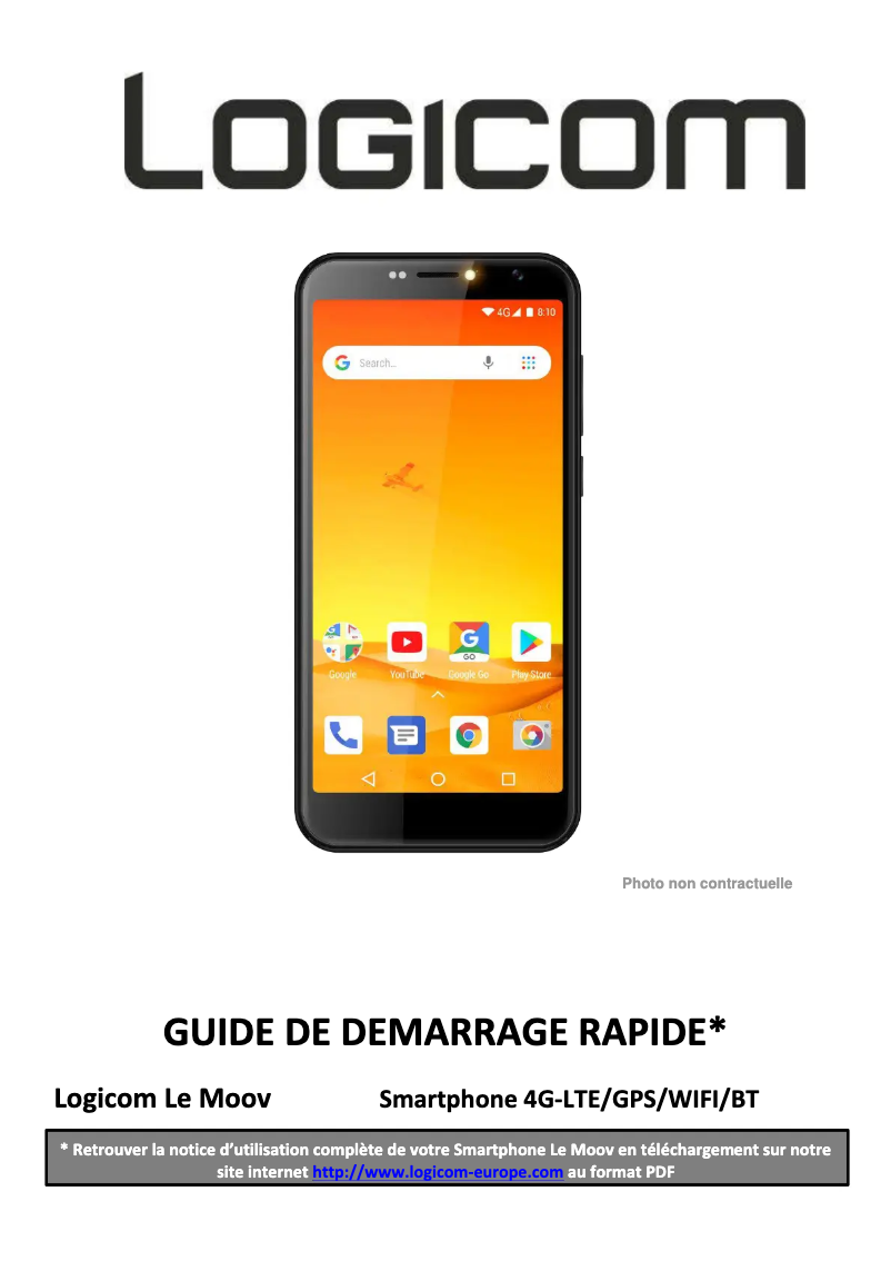 Page 1 de la notice Manuel utilisateur Logicom Le Moov