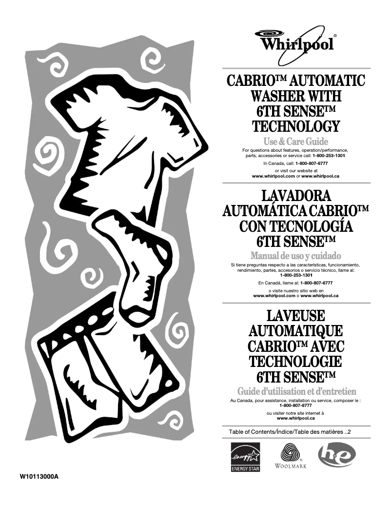 Image de la première page du manuel de l'appareil WTW6600SB