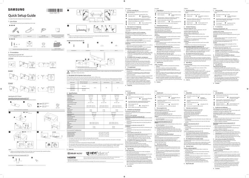 Page n°1 - Manuel utilisateur Samsung HG65ET690UB