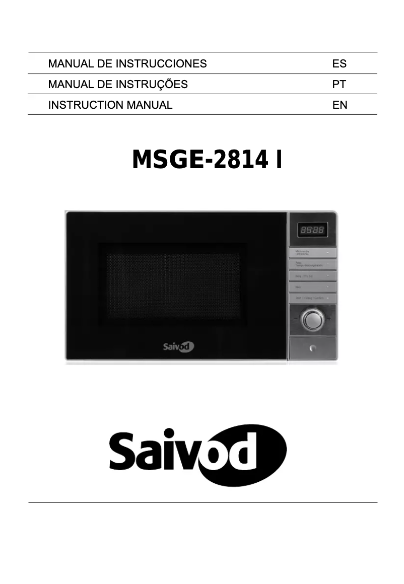 Image de la première page du manuel de l'appareil MSGE-2814I