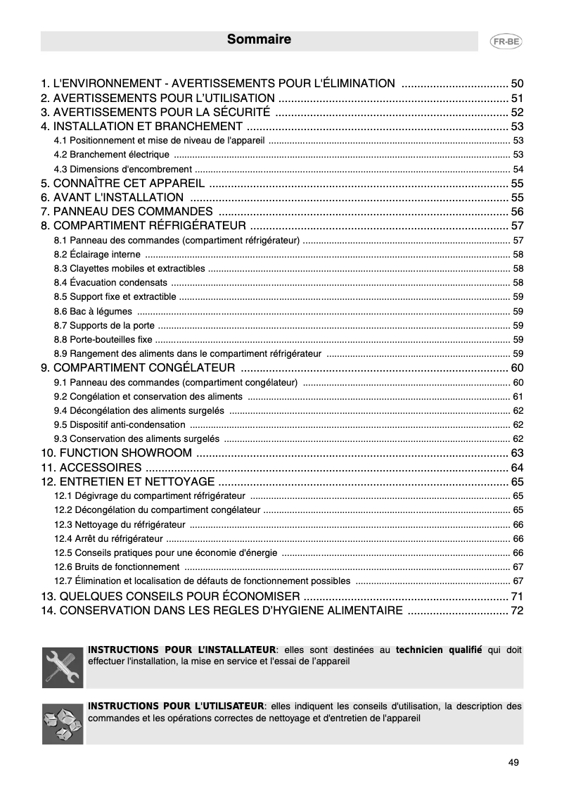 Page n°1 - Manuel utilisateur Smeg FPD34AD