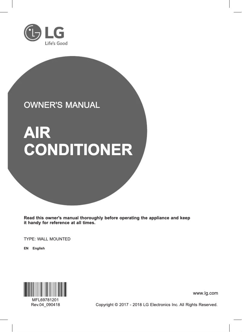Page n°1 - Manuel utilisateur LG M11AJH