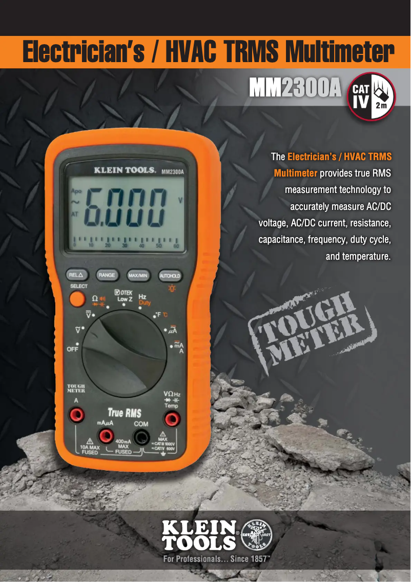 Image de la première page du manuel de l'appareil MM2300A