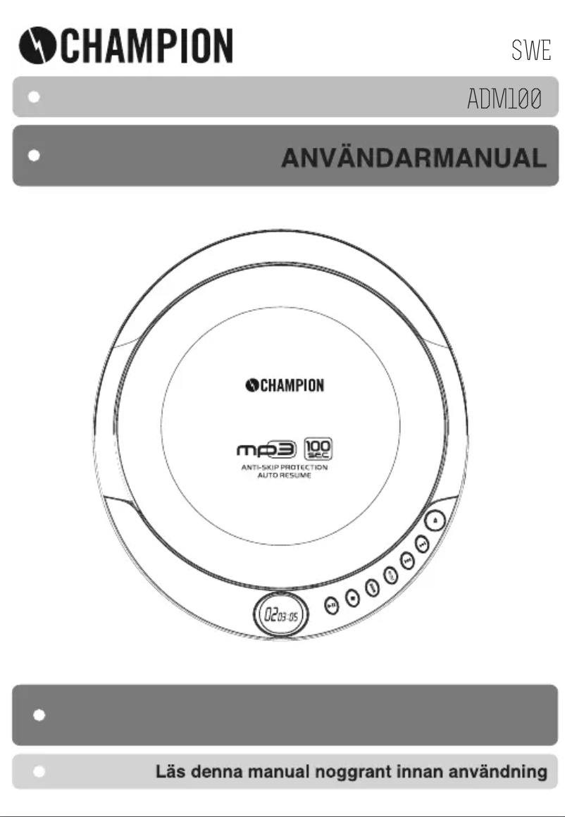 Page n°1 - Manuel utilisateur Champion ADM100