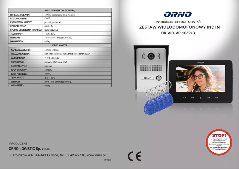 Page 1 de la notice Manuel utilisateur Vibell OR-VID-VP-1069