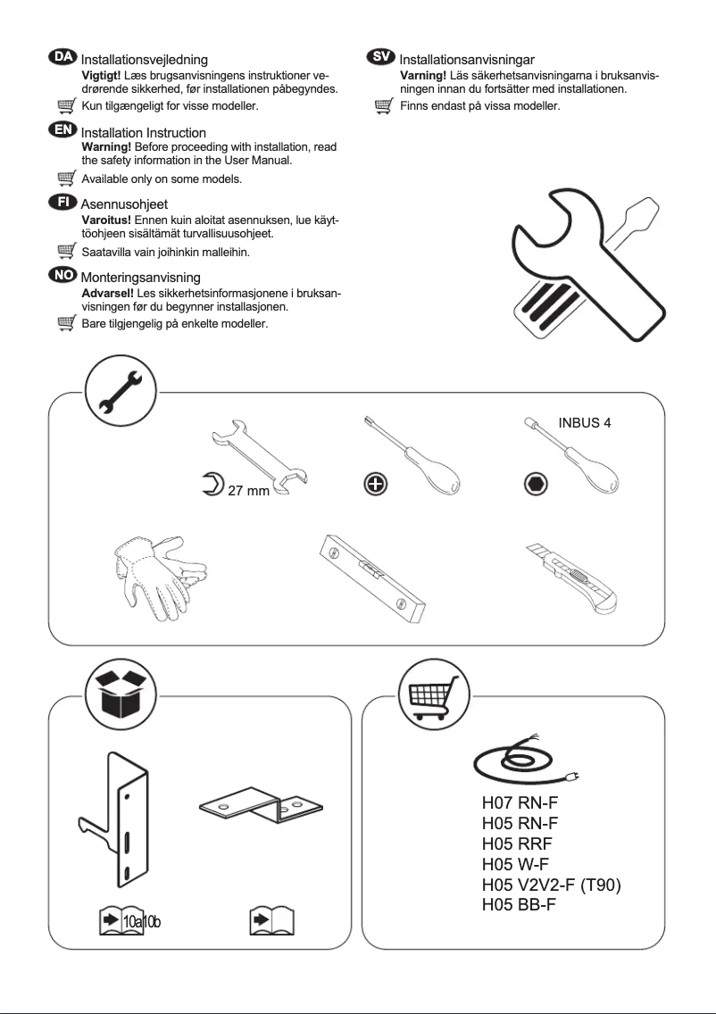 Page 1 de la notice Guide d'installation Electrolux EKC7051BOW