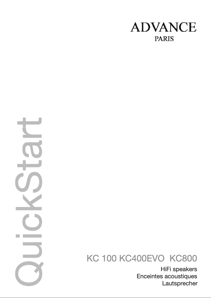 Page 1 de la notice Manuel utilisateur Advance KC-400 EVO