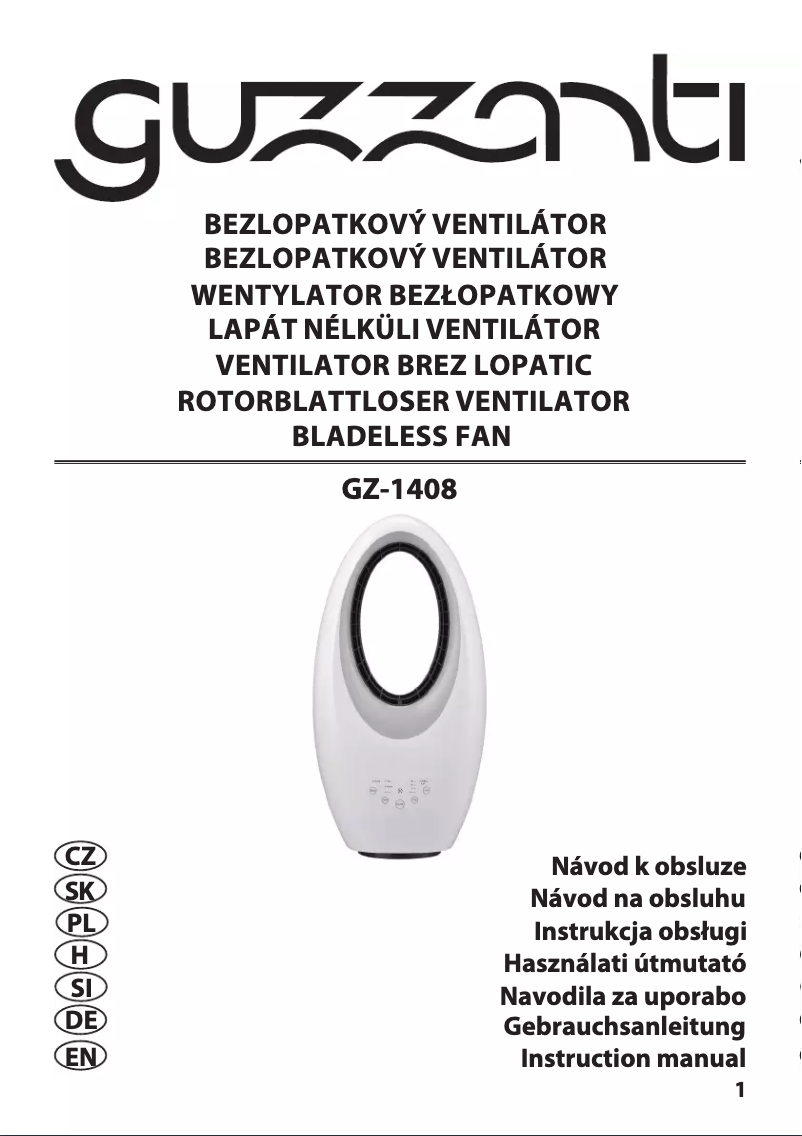 Page n°1 - Manuel utilisateur Guzzanti GZ-1408